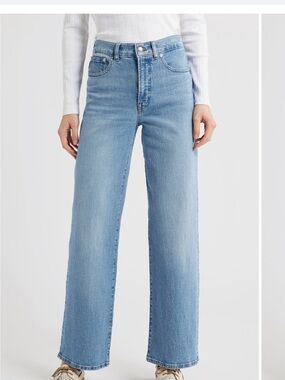 Madewell Light Blue High-Rise Wide-Leg Jeans